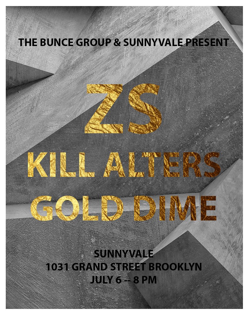 thebuncegroup's tweet photo. Tonight @zstheband at @sunnyvalebk with @killalters &amp; @GoldDime https://t.co/63Ldju2fZN https://t.co/Pz7DJMoDrY