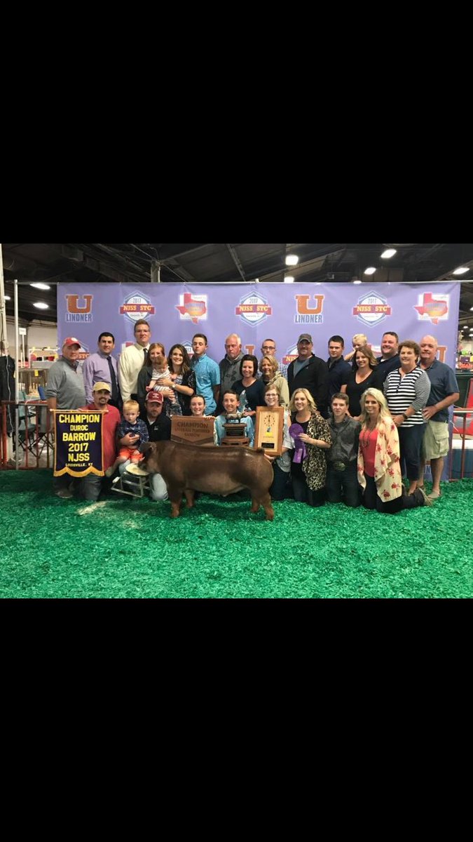 lindnerunited's tweet photo. Congratulations to Lindner United customer, Cagney Utterback, on Grand Champion Barrow honors at #NJSS2017! #TeamLindner https://t.co/mGYZt5koKz