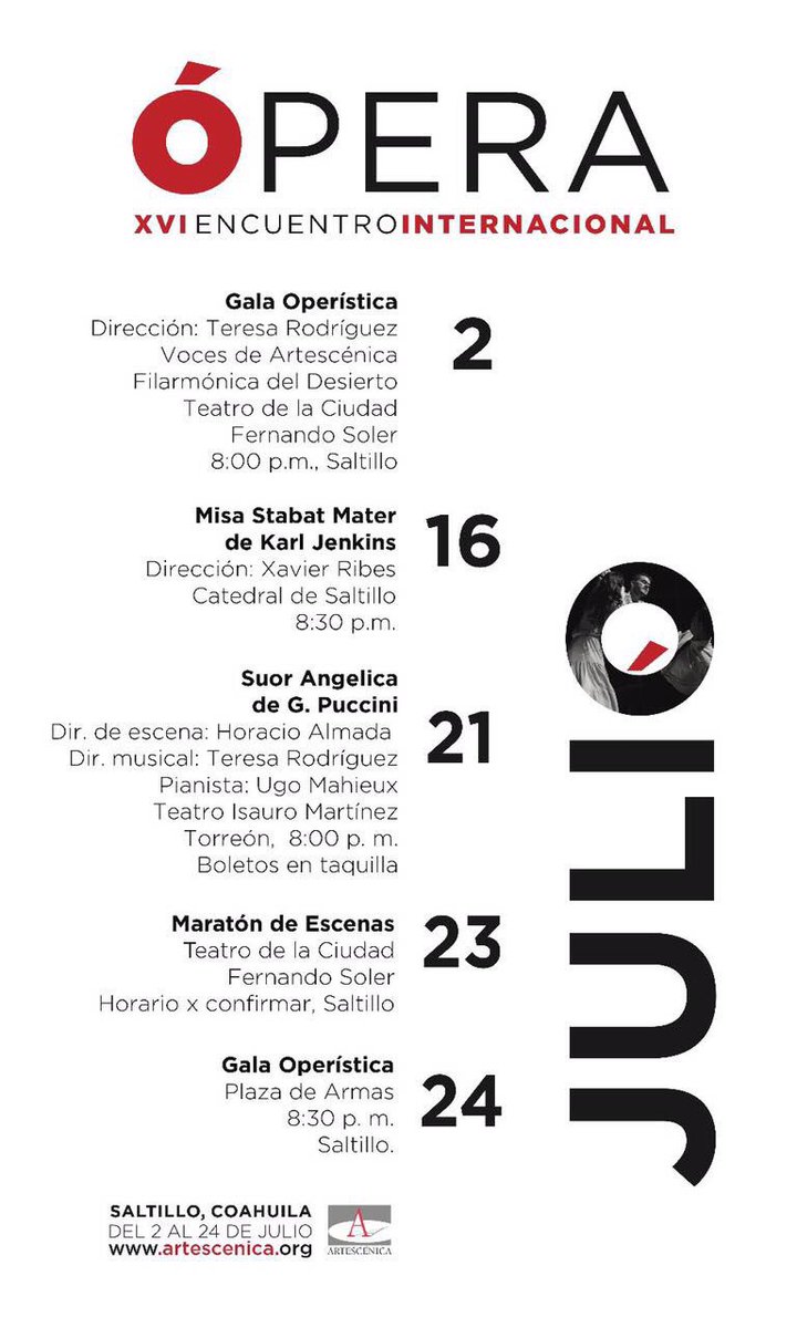 rubenmoreiravdz's tweet photo. No te pierdas las actividades de #Artescenica2017 #Correlavoz Más de 60 jóvenes talentos @artescenicaac #EncuentroDeÓpera @CulturaCoahuila https://t.co/1BrrTRthi5