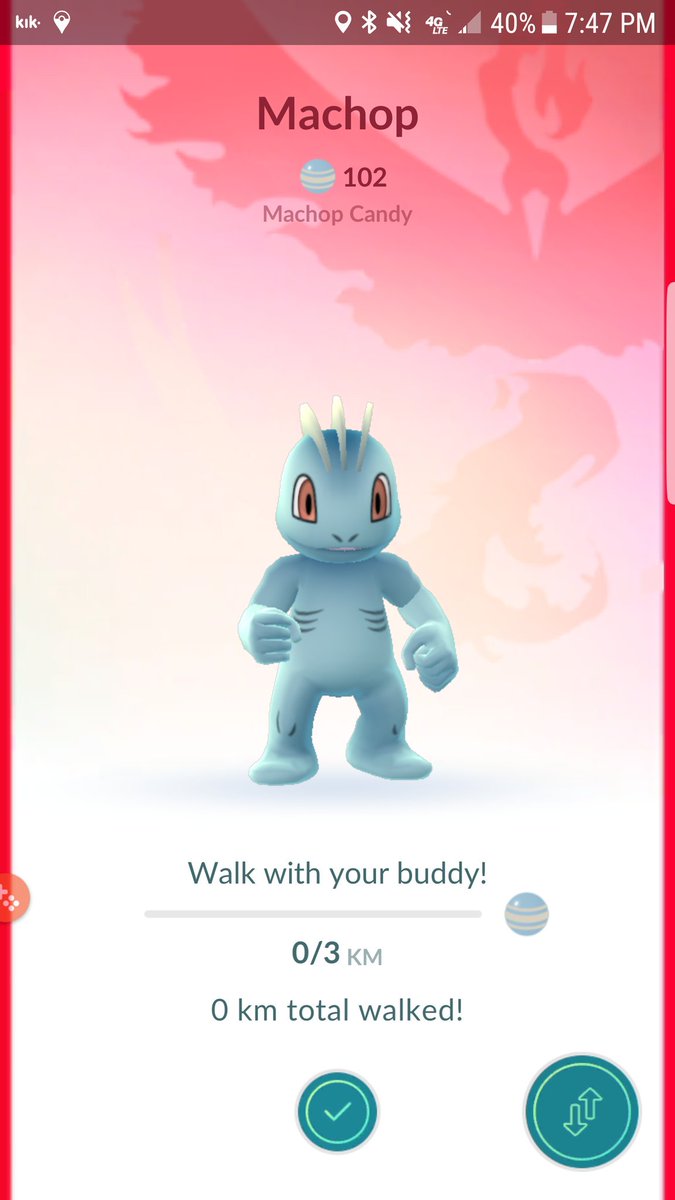 ValorV8's tweet photo. I have 2 machops that need to be fully evolved before go fest. Time to take some steps off this deficit #BuddyUpdate #PokemonGoAnniversary https://t.co/6LB695zbF0