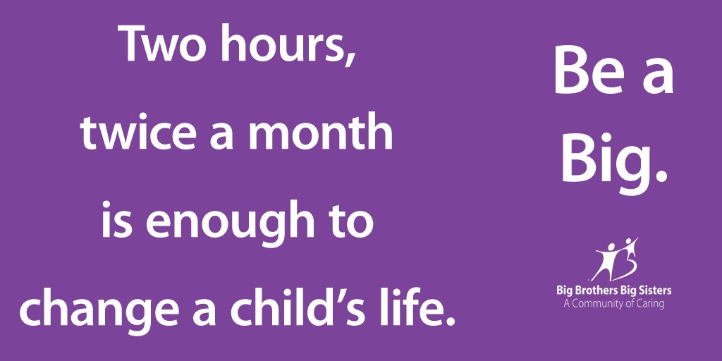 We need Bigs! Call 269-382-6800 (M-F 9AM-5PM) to begin #ChangingLives. Please share so others know that #BBBSMI needs volunteers.