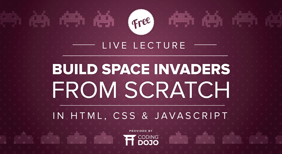 CodingDojoDotCo's tweet photo. Blast-off with #CodingDojoAcademy and learning how to build #SpaceInvaders at 6pm! — https://t.co/RsP4hxXPj8 https://t.co/W53knFLD8M