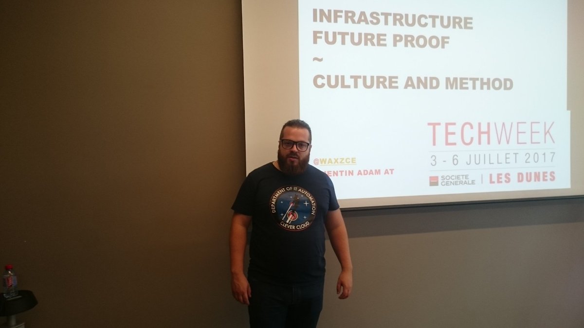 value2020's tweet image. Conférence de @waxzce @SocieteGenerale pour la #TechWeekSG