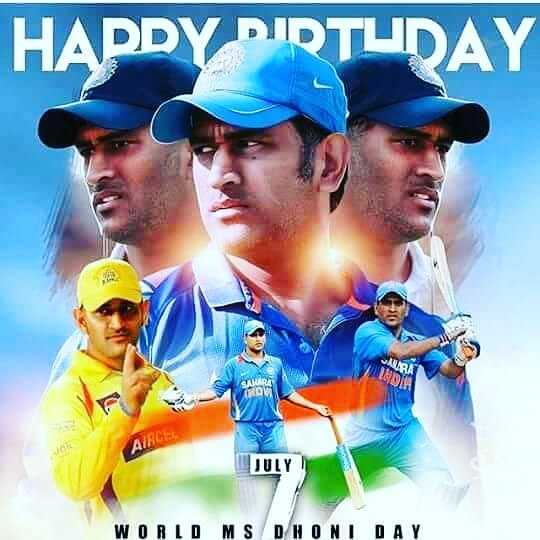 cricket_nish07's tweet photo. Happy wala bday @msdhoni ..only thing I am watching cricket till now..#helicopterfan.. https://t.co/Vp9IsisrCw