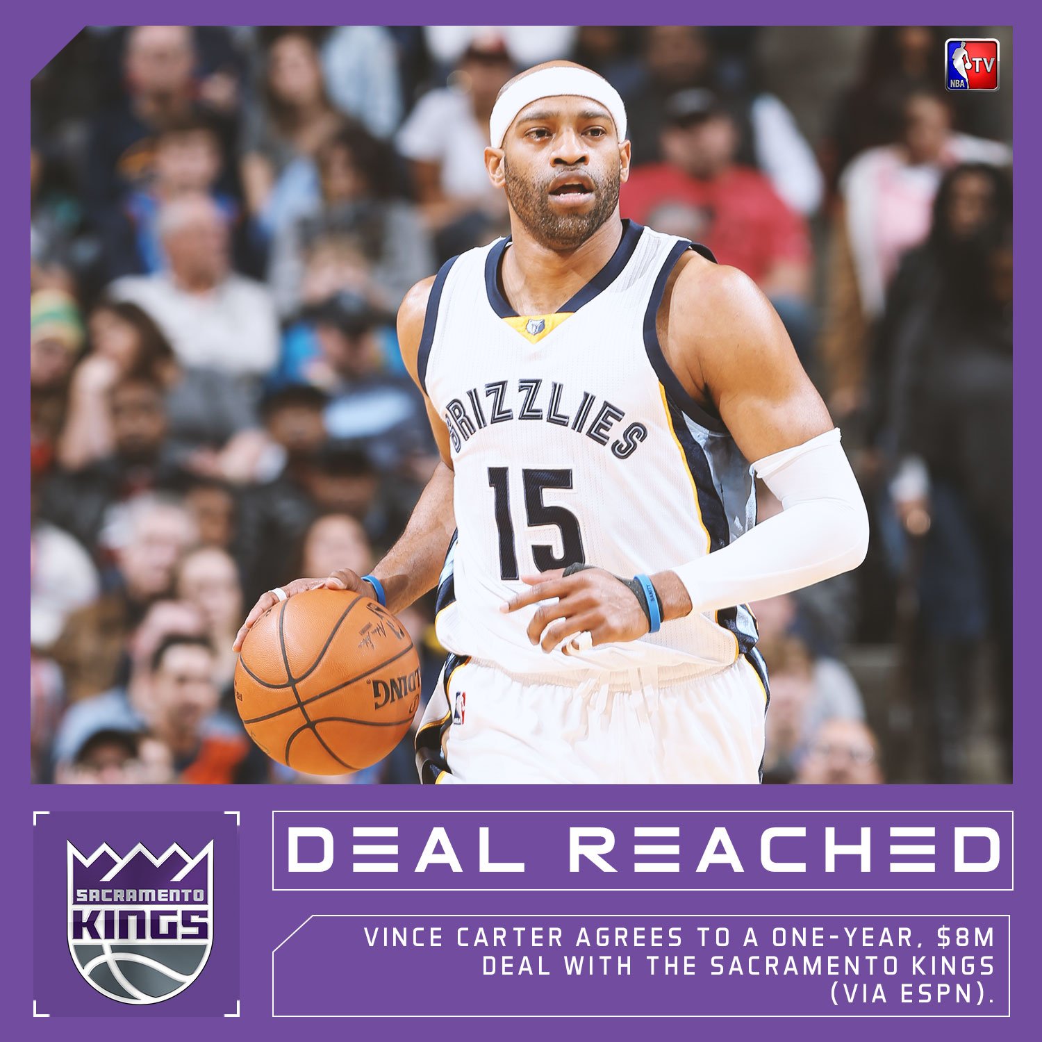 NBA TV on X: REPORTS: Vince Carter agrees to a one-year, $8M deal