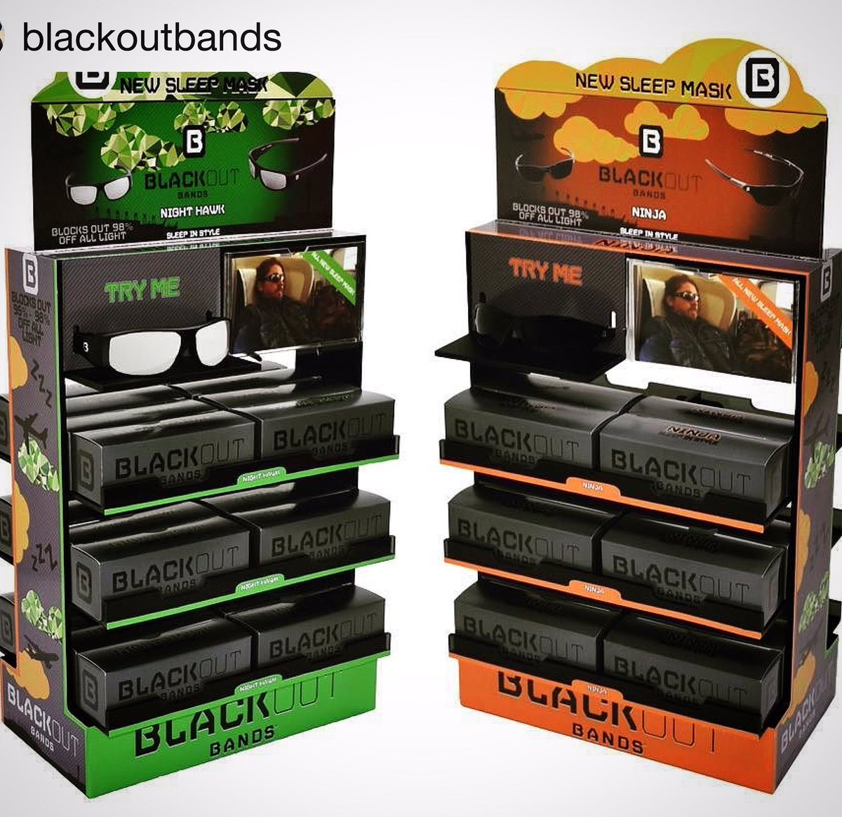 TannerBeard's tweet photo. With all the travel this #Summer you know I'm getting blacked out and catching up on my 💤 with those @BlackoutBands https://t.co/qxbgmRwkGf