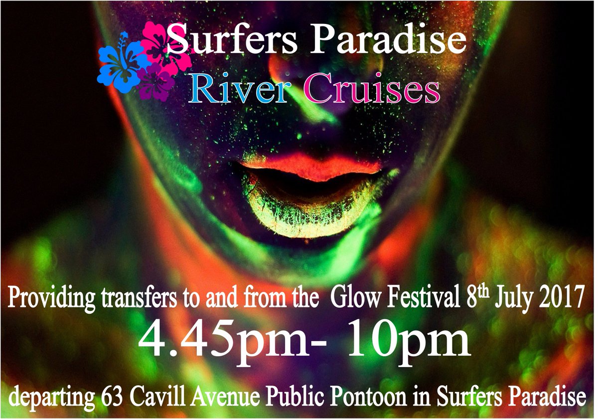 SPRCGoldCoast's tweet photo. #GLOW is happening tomorrow night! Our boat will be providing free water shuttles from the Cavill Ave Pontoon to Evandale! See you there 😊 https://t.co/JEdT7oEOiX