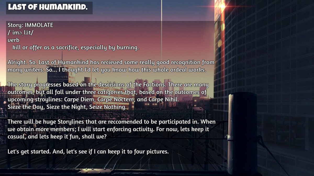 LastOfHumankind's tweet image. UPDAAAAAAAAAAAAAAAAATE!

STORYLINE!