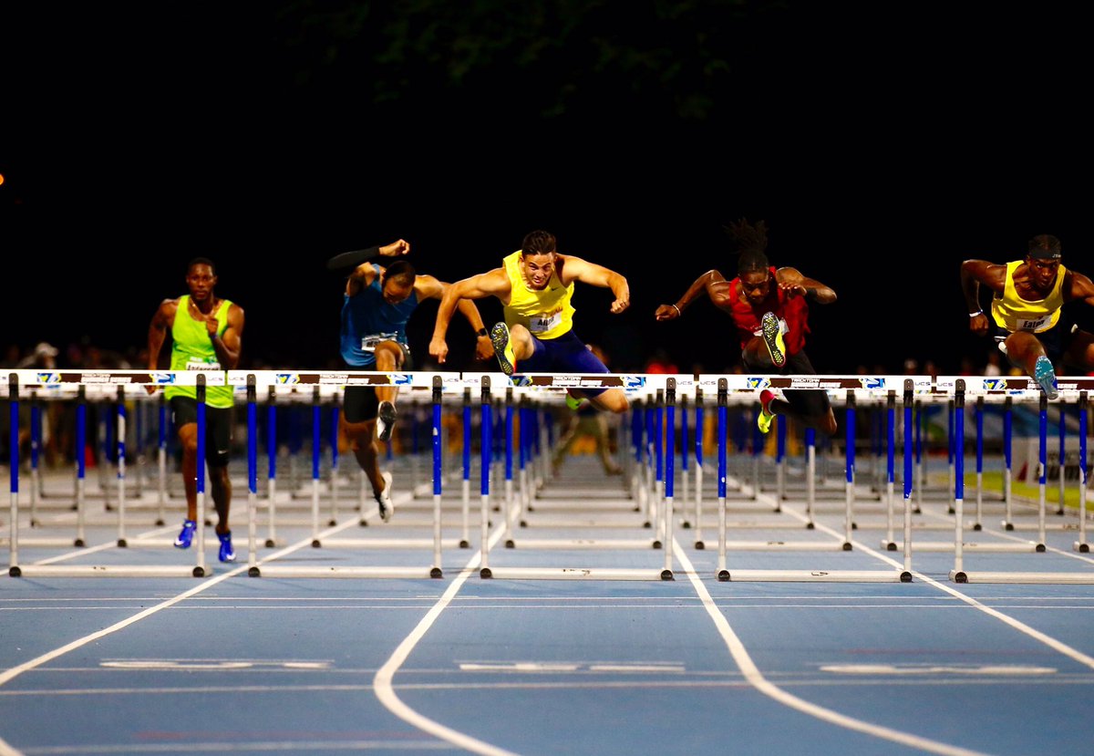 TrackTownUSA's tweet photo. .@Philly_Force sweeps! 

@DevonAllen13 and @BigJ_E go 1-2 in the Men's 110m Hurdles. 

#TrackRemixed #TTSummerSeries https://t.co/eLhHnMquVX