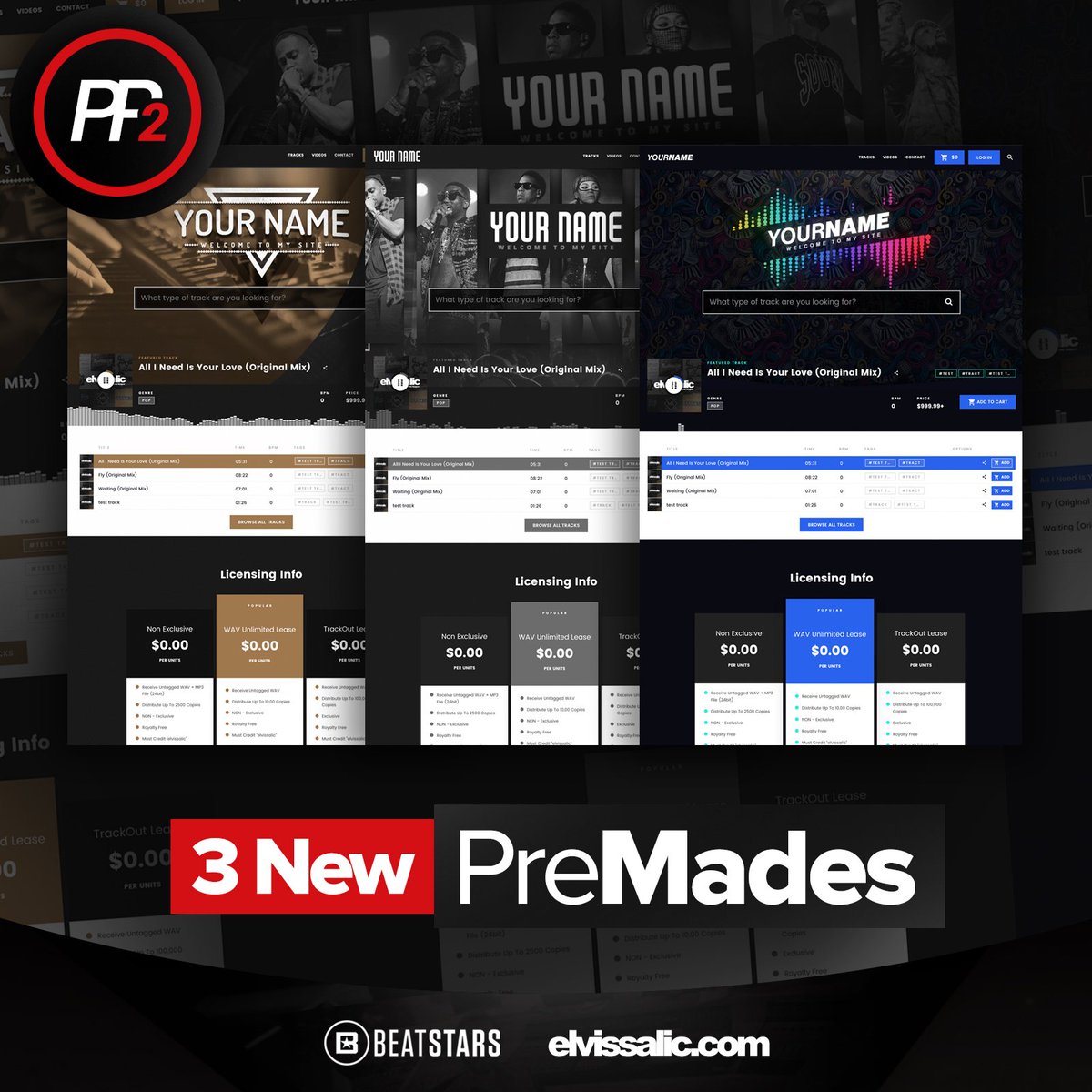 BeatStars's tweet photo. The super talented @Elvissalic just dropped 3 New #ProPage2 pre-made layouts that are available now! 🚀
Cop Them--> https://t.co/YZqjnj7vHa https://t.co/8uYlfuQWFf