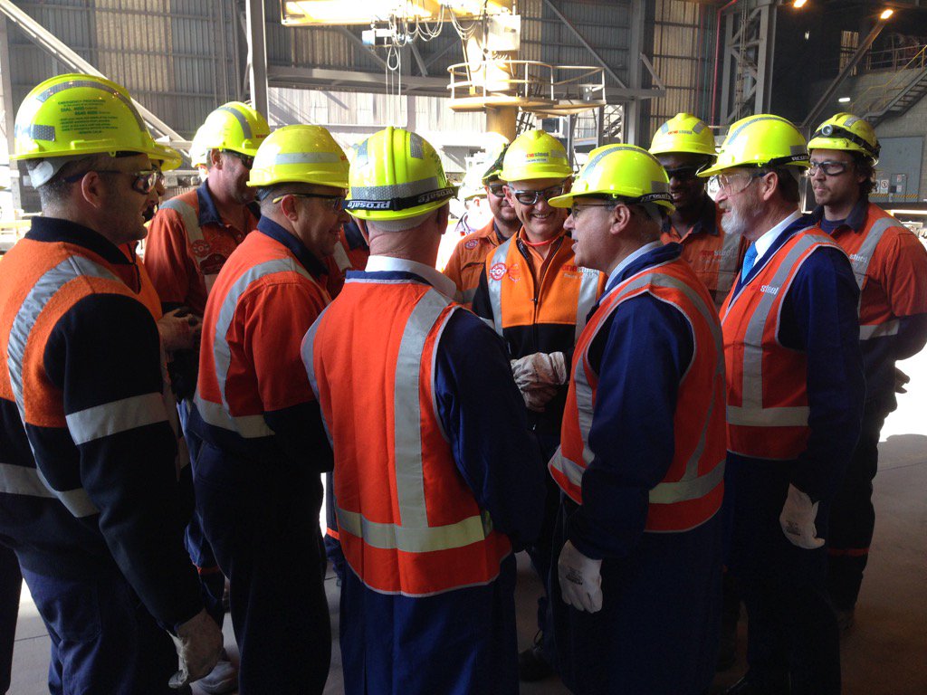 OSWS_ArriumMng's tweet photo. @A_Sinodinos & @RowanRamseyMP thank #Whyalla employees for their efforts & sacrifices to help get #Arrium through VA. https://t.co/nD9rrxcHf5