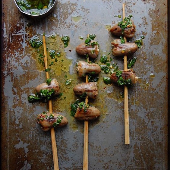 microascetic's tweet photo. Grilled Chicken Hearts with Parsley Vinaigrette - https://t.co/1arBnkUGPB via @honestcooking
#eat #offal #cook #cooking #recipe #recipes https://t.co/7MlaNDyyuV
