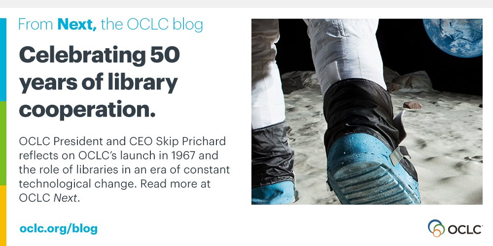 OCLC's tweet photo. Happy 50th anniversary OCLC! #OCLC50 #OCLCnext https://t.co/Nnpw3QWAXj https://t.co/r0lYrJAXL2
