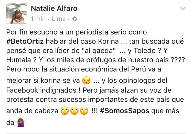 Natu_publicidad's tweet photo. Sólo lo que escucho del programa de @malditaternura es lo más coherente qué he escuchado !!! @ppkamigo tantos prófugos y los policías tras k https://t.co/akG3zSw1Gv