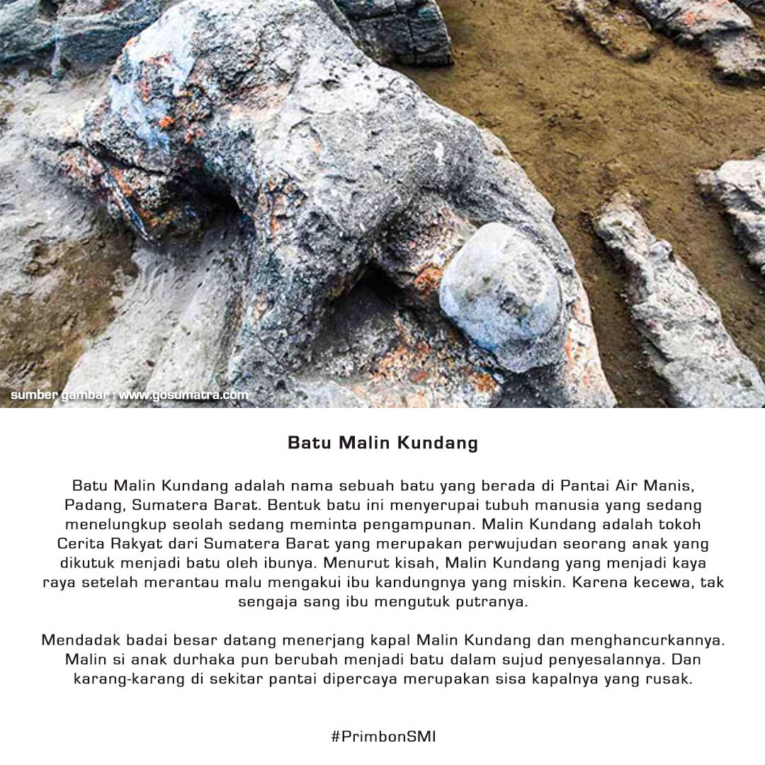 SIG on "1. Batu Malin Kundang adalah batu yang berada di Air Manis, Sumatera Barat. #PrimbonSMI https://t.co/tdah84eDYW" Twitter