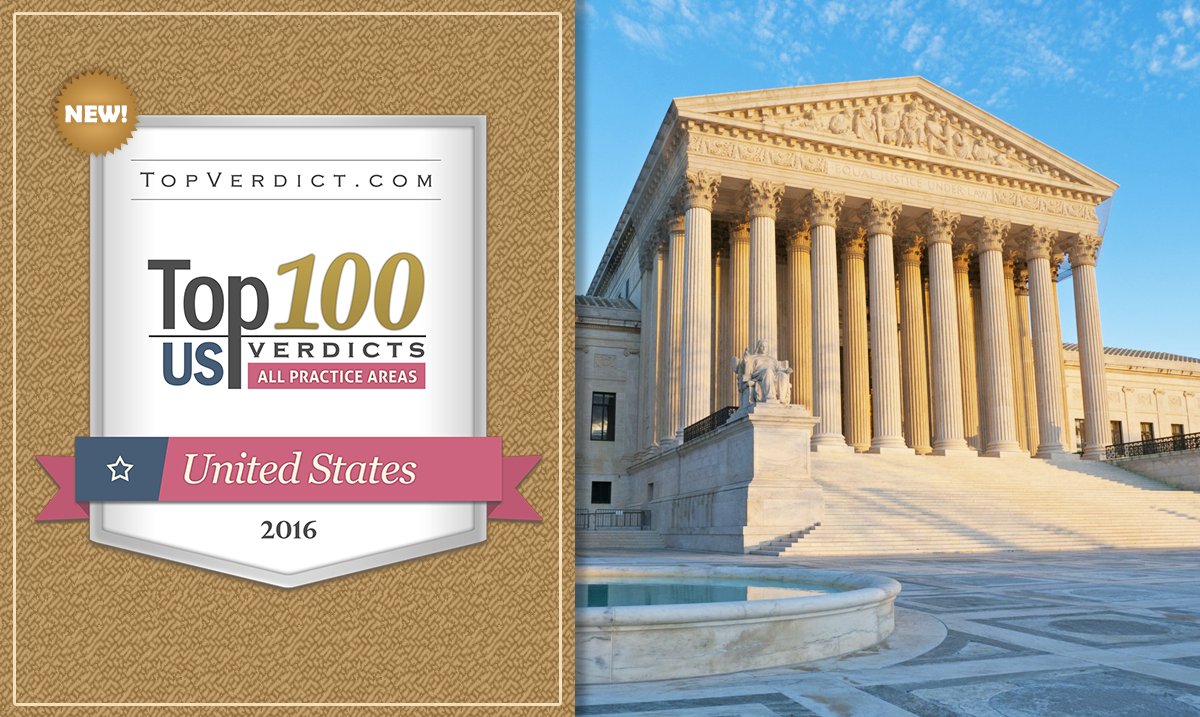 top_verdict's tweet photo. Congrats to the law firms and attorneys who have made the list of Top 100 Verdicts in the United States in 2016: https://t.co/W4qhF0G4kv https://t.co/ukUHM0Ynmu