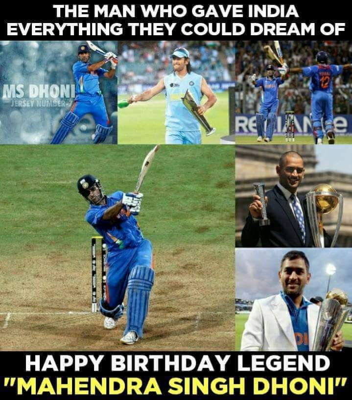 Happy birthday to cricket ka Badshah Mahendra Singh Dhoni 
