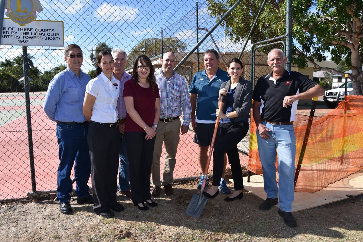 Today marks the start of #ChartersTowers #tennis court reconstruction. Can't wait for completion + the community to get playing! #localgov
