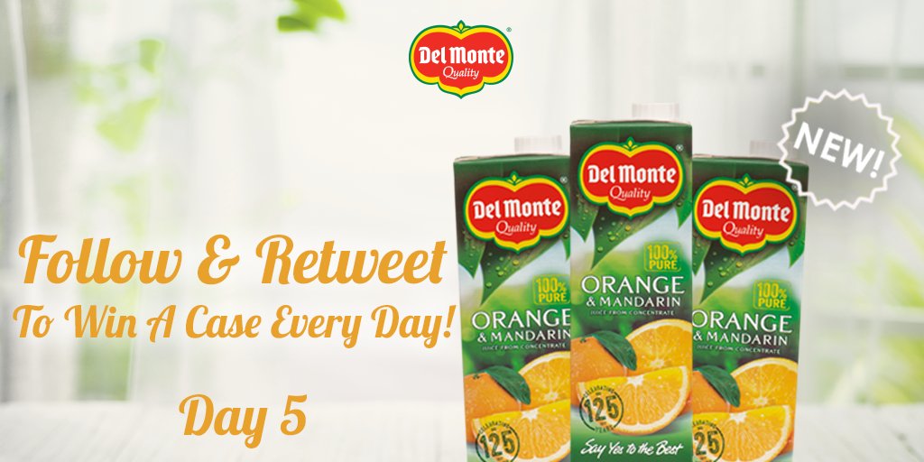 Last day to Follow &amp; Retweet to win a case of our latest blend Orange &amp; Mandarin juice! #FreebieFriday #Competition