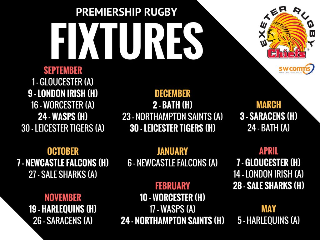 First up for <a href="/ExeterChiefs/">Exeter Chiefs</a> next season is <a href="/gloucesterrugby/">Gloucester Rugby 🍒</a> at Kingsholm #PremRugbyFixtures

Full story ➡️ exeterchiefs.co.uk/news/prem-rugb…