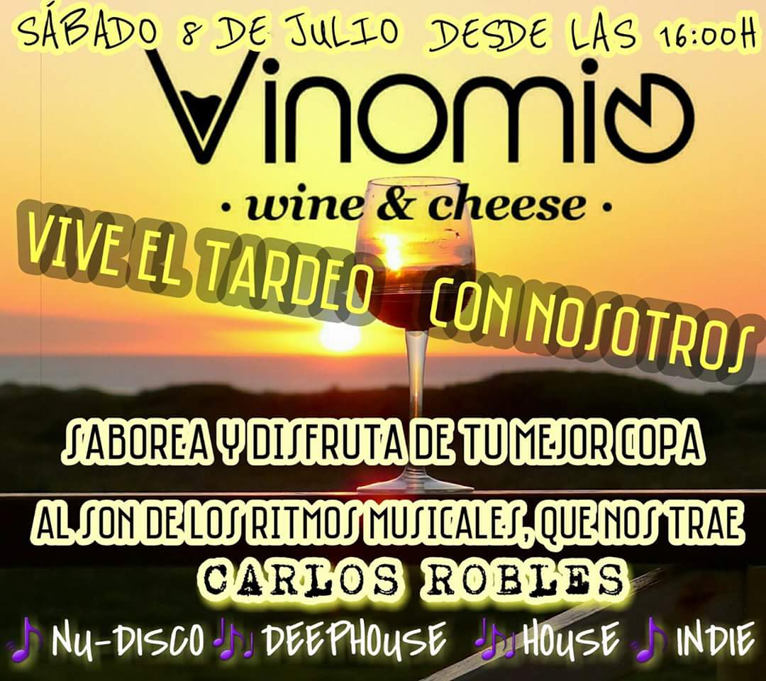 CarlosRoblesDj's tweet photo. Este Sábado tenemos una cita,nos escuchamos en #vinomio @benidormlive  #wine&amp;cheese #housemusic #cocteles #copas #tardeo
@CarlosRoblesDj https://t.co/ovHevwmXyT