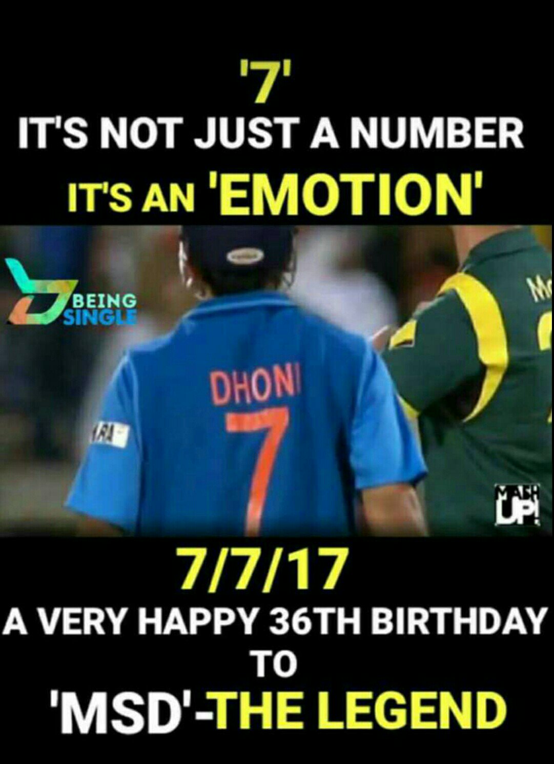 Happy birthday to Captain cool Thala Mahendra Singh Dhoni a living legend    