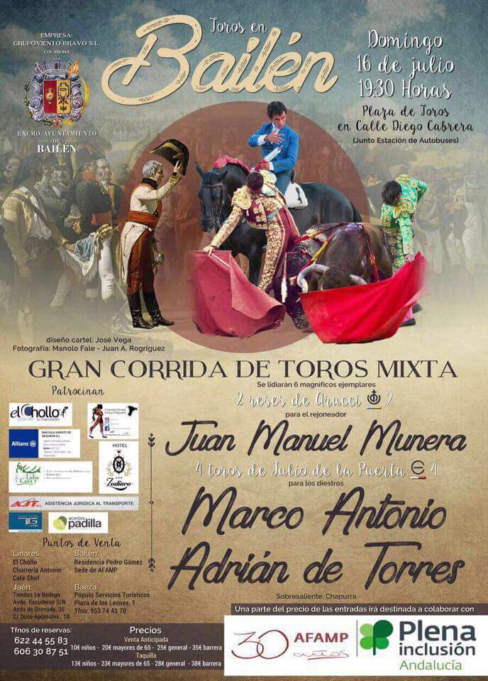 _MARCOAGOMEZ_'s tweet photo. #16dejulio #bailen #vuelvenlostoros #afamp @AFAMP_ https://t.co/w9zvxD0B80