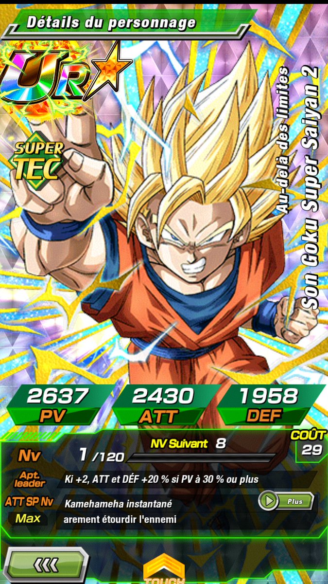 beyond_63's tweet photo. On continue les éveils avec cette fois-ci avec Goku SSJ2 AS 10 ✌️ #DOKKANBATTLE #TeamAS10 https://t.co/hSGbArgxBE