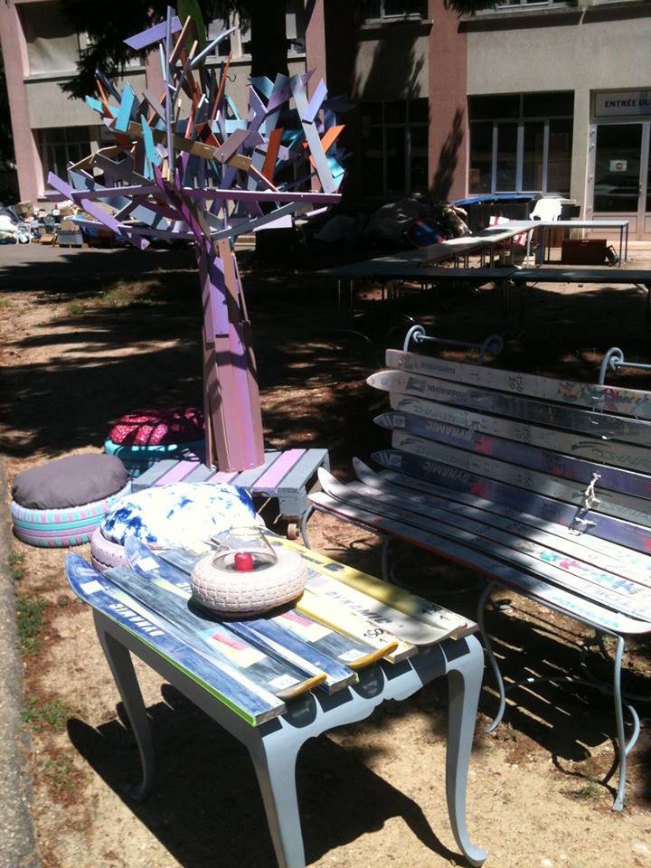 Quand les collègues de la Recyclerie transforment les skis en planches, ça donne ça ! #upcycling #economiecirculaire #création