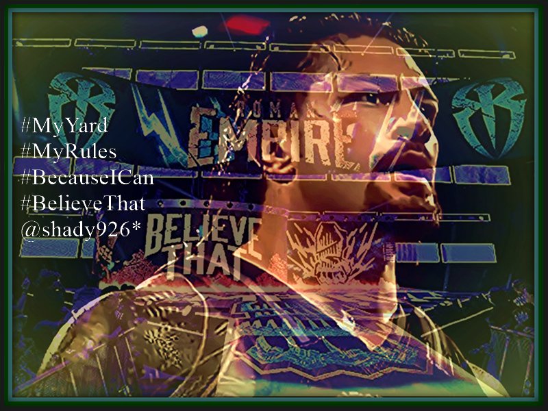 Shady926's tweet photo. @LeeshaNDessy @WWERomanReigns @romanreigns568 #Roman the #Empire always makes there presence know #BelieveThat https://t.co/fg1hZJtg9V