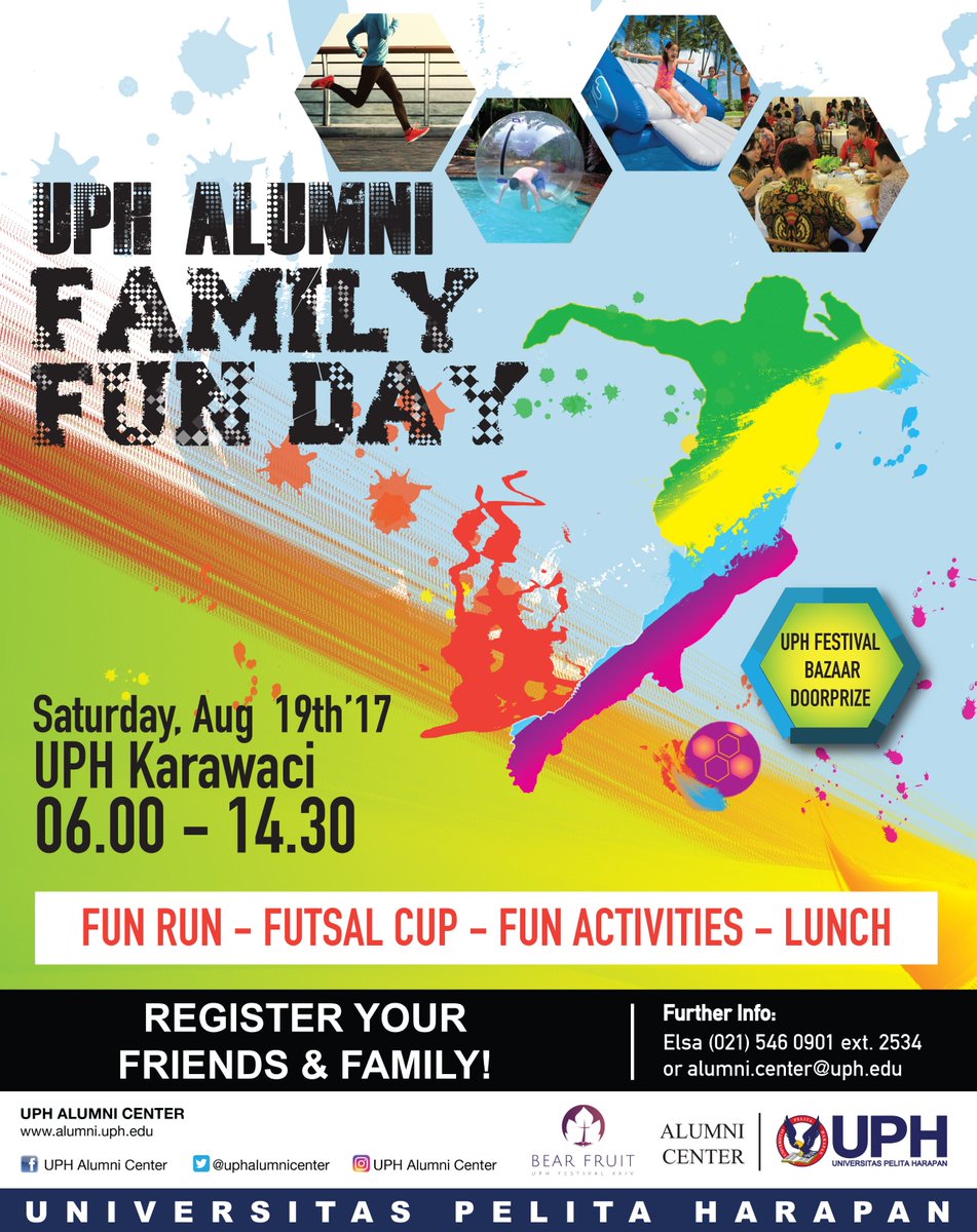 Let’s catch up with your friends and family! We invite you to join our homecoming event “UPH Alumni Family Fun Day” on Sat, 19th Aug 2017!