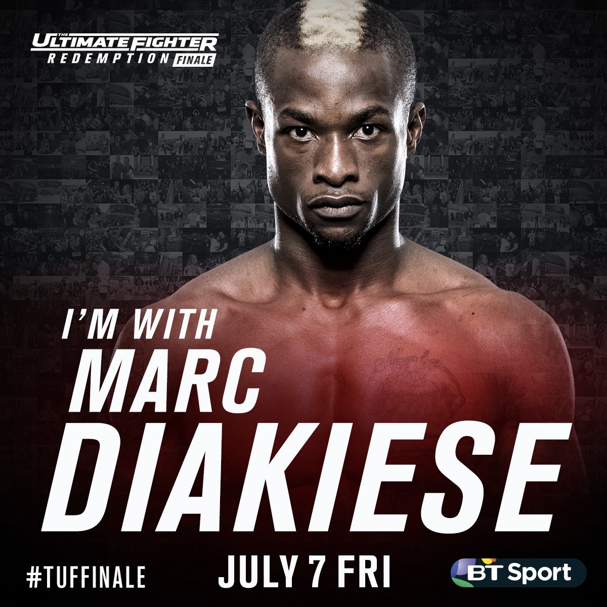 UFCEurope's tweet image. RT if you're with @Marc_Diakiese tonight at #TUFFinale!!