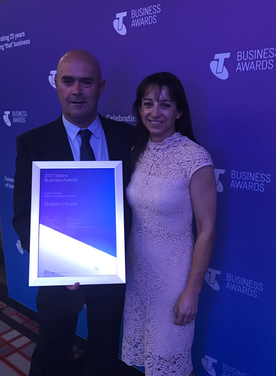 Shalom House is the 2017 Telstra Business Awards Charity winner! THANK YOU! #TelstraBizAwards