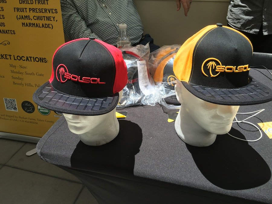 Red &amp; Yellow SolSol Caps ready to charge your electronics #SolarEnergy #SolSolHat #RedCap #YellowHat #Snapback #SolarChargingHat