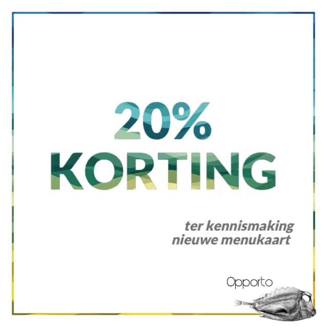 opporto's tweet image. *Laatste Kans*
Om extra toegankelijk kennis te maken met onze nieuwe chef en zijn gastronomische menukaart met 20%… ift.tt/2uyaX0b