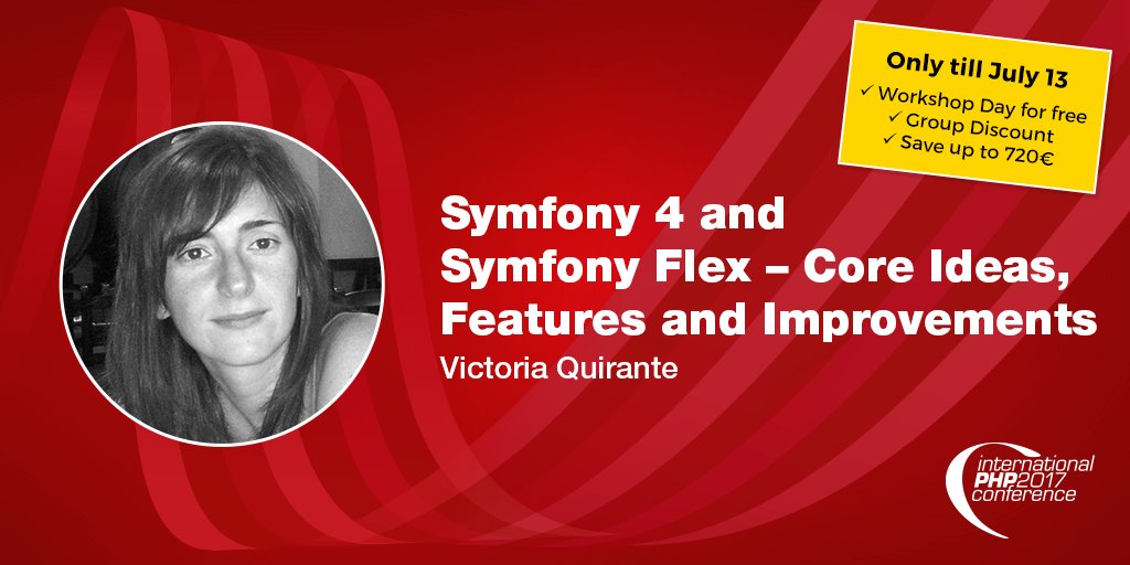 phpconference's tweet image. With @vicqr we will have a close look at the so-called “Symfony 4 secret weapon”: #SymfonyFlex. Learn more about it: ow.ly/5Av330dlomZ