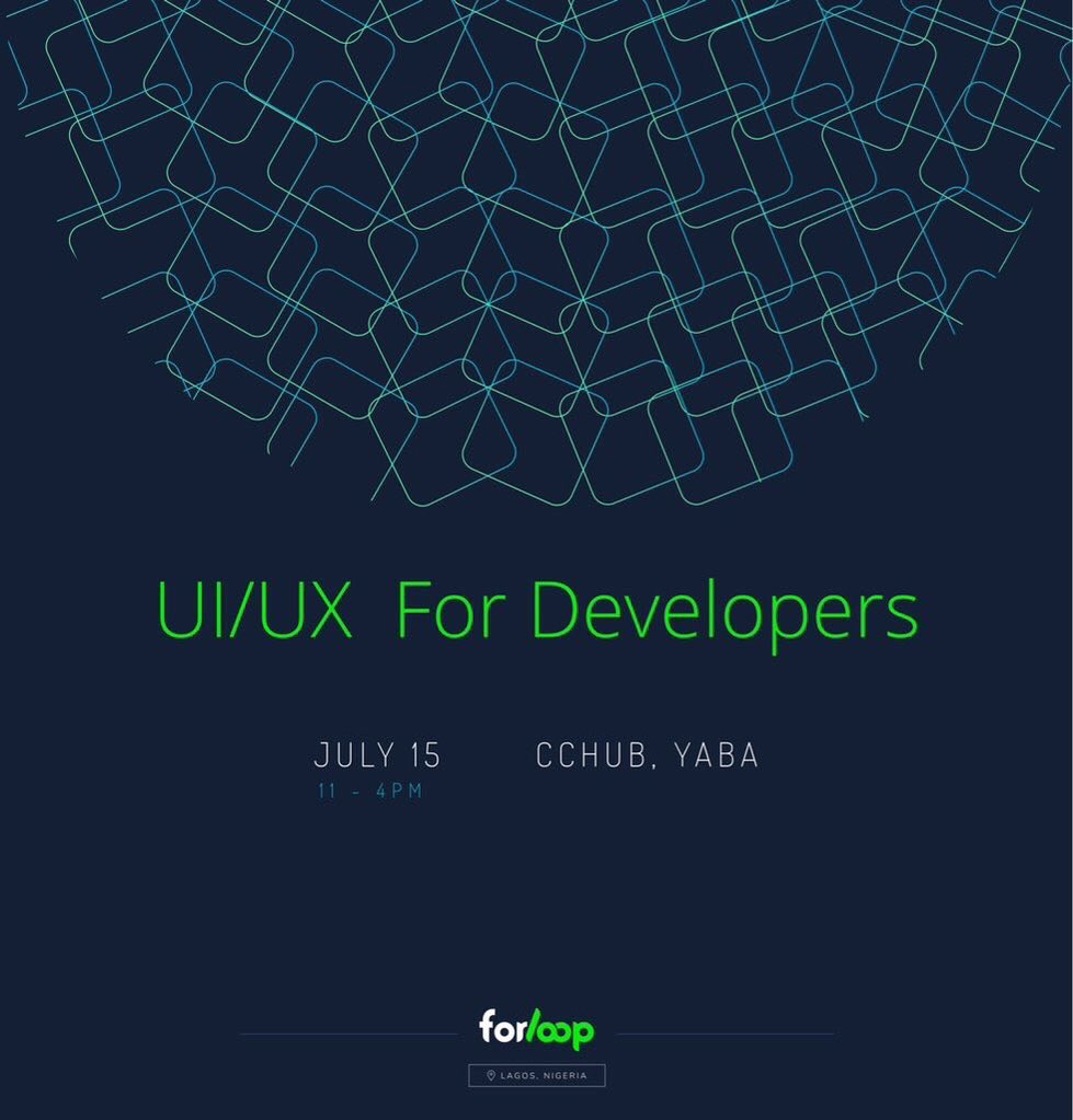 nemibanigo's tweet image. #forLoopLagos meetup is here again! 
Come July 15th, at @Cc_HUB Yaba, 6th floor. 🔥🔥

Click forloop.ng/events/uiux-fo… to register.