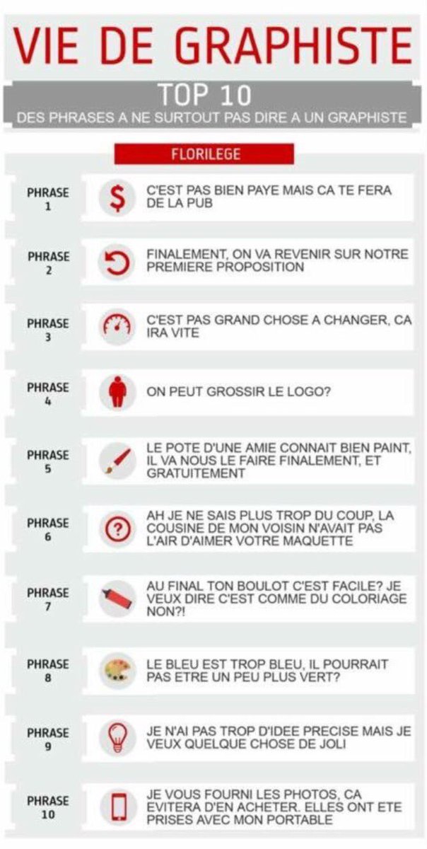 DomainRising's tweet image. #Infographie #Webdesigner Les choses à ne pas dire à un Web Designer ou Graphiste