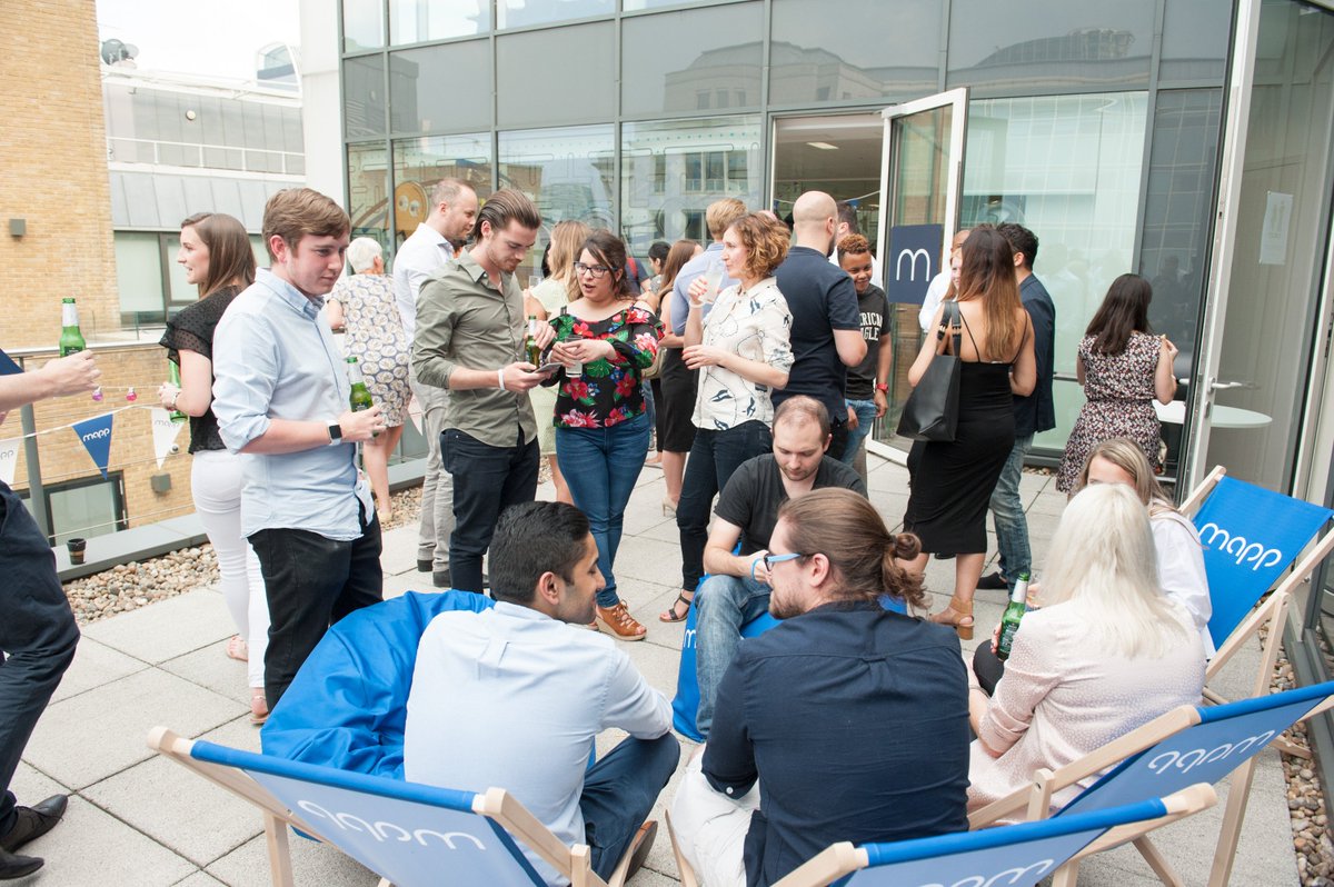 Mapp_Digital's tweet photo. Here are a few from our #Mappiversary celebrations at our London office last night. Happy 1st Birthday to us! :) #TeamMapp @SimonRPhoto https://t.co/rIsQNrwHTT