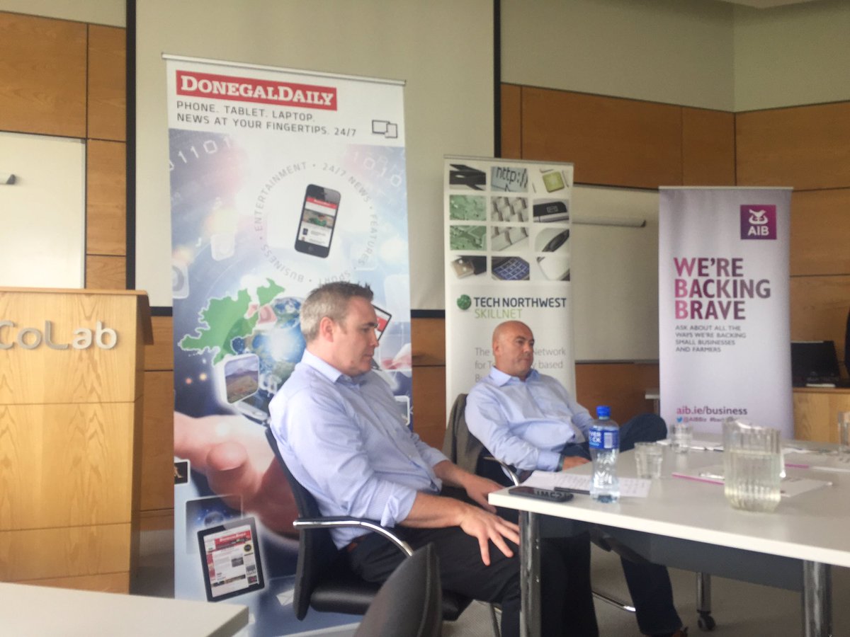 ChrisMcNultyDgl's tweet image. Stephen Maguire and John Gildea at speaking about the @DonegalDaily story. #CoLabChat
