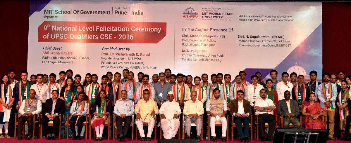 MITWPU_SoPP's tweet photo. 9th National Level Felicitation, Qualifiers of UPSC at MIT World Peace University Pune.
#MITCST #UPSC #MPSC #MITWPU https://t.co/UXPAz281cc