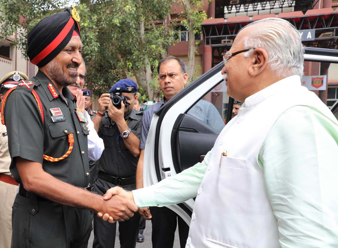 cmohry's tweet photo. CM @mlkhattar presided over the Civil Military Liaison Conference at Head Quarter Western Command, Chandimandir in Panchkula today. https://t.co/9kMSsFpDVC