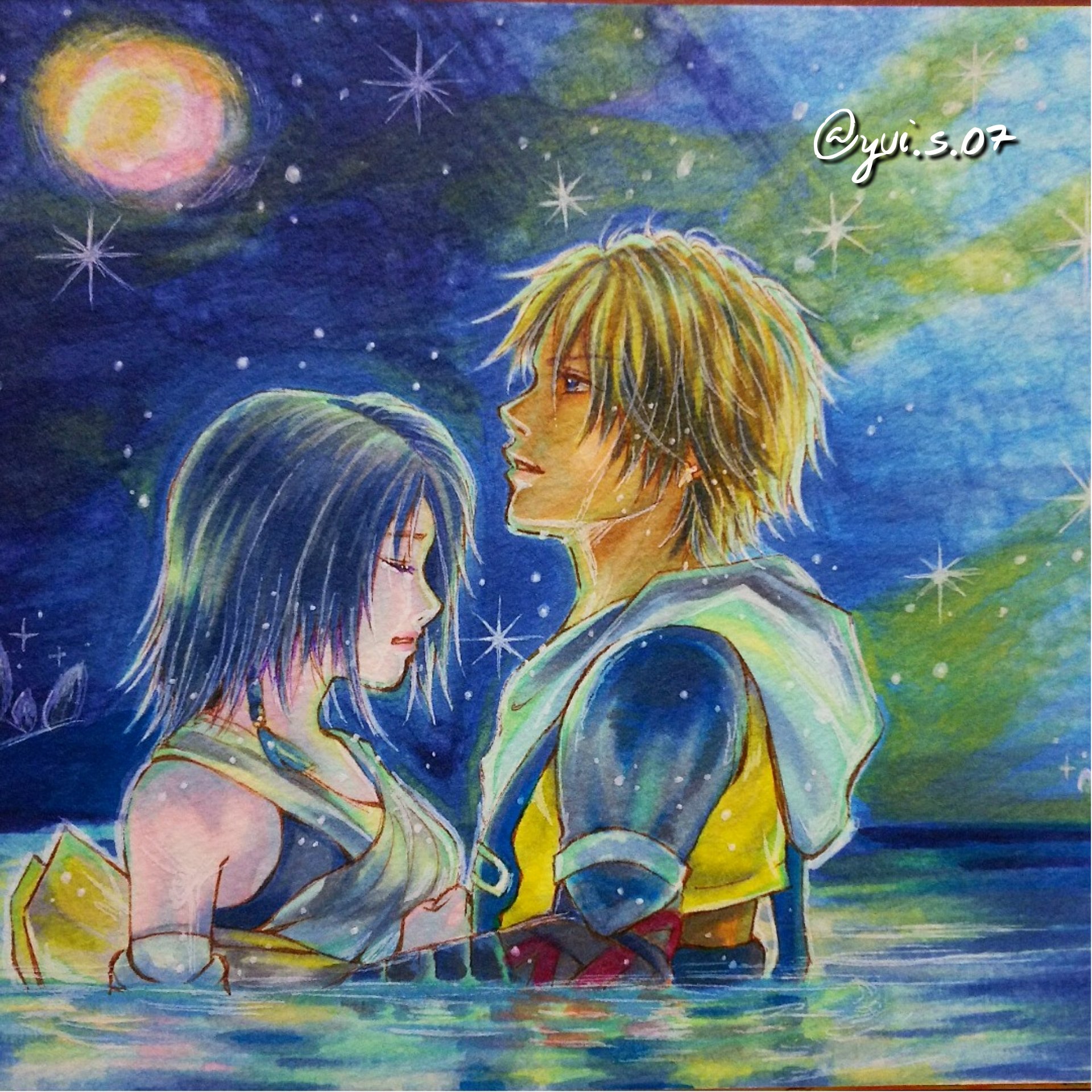 Yui やっと完成できました Finalfantasy Finalfantasyx ファイナルファンタジー10 Ff10 Ffx ファイナルファンタジー コピック 模写 ティーダ ユウナ 絵描きさんと繋がりたい T Co Ikzuyopdic Twitter