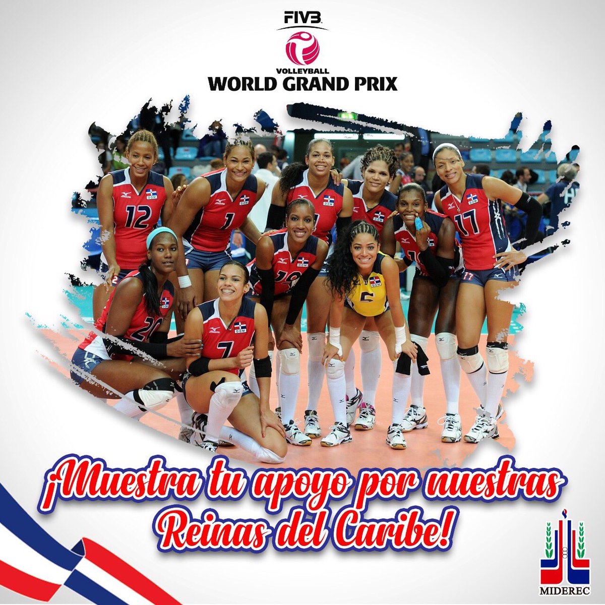 miderec_rd's tweet photo. Todo el país unido apoyando nuevamente a nuestras #ReinasDelCaribe en este nuevo desafío en el World Grand Prix, Holanda 2017. https://t.co/aTrF9zmjbT