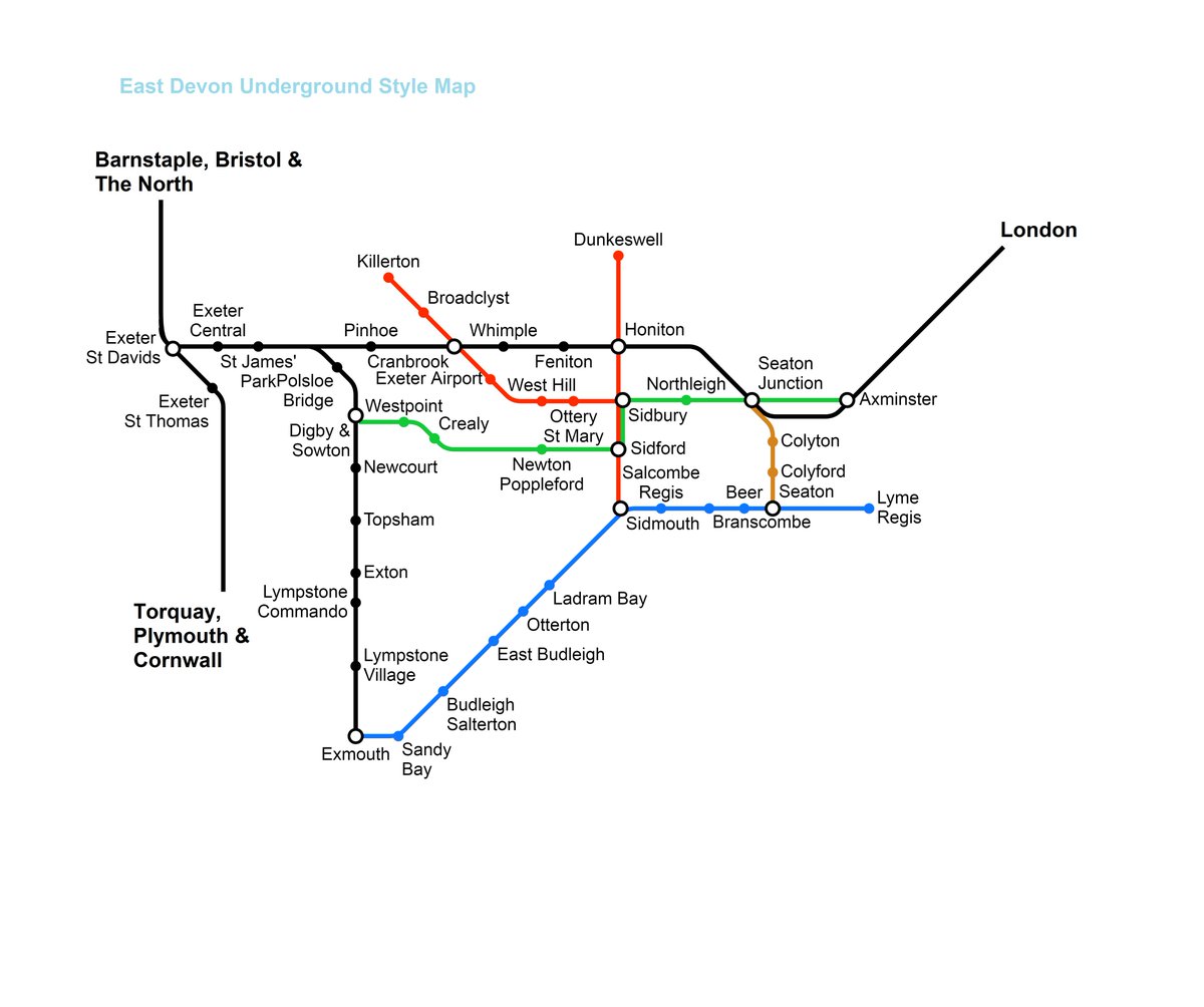 DanWarren84's tweet photo. @wildeastdevon @SeatonTramway @eastdevon @seatonjurassic @SeatonTIC have come up this so far for an #EDevon underground style map :) https://t.co/nul7Rs26w0