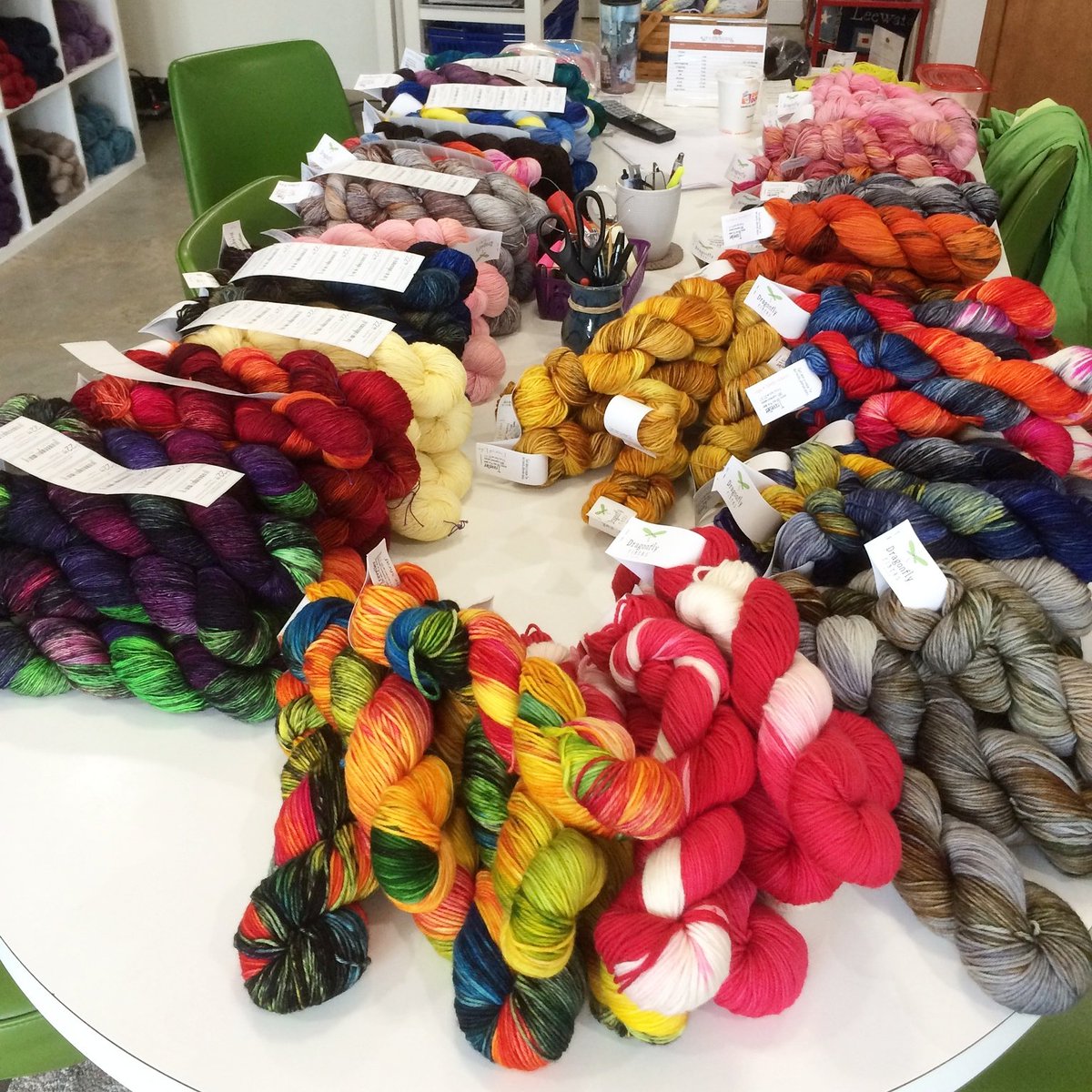 WoolWinders's tweet photo. New Dragon Fly Fibers shipment just arrived to WoolWinders Annapolis!! https://t.co/keKDzsM39k