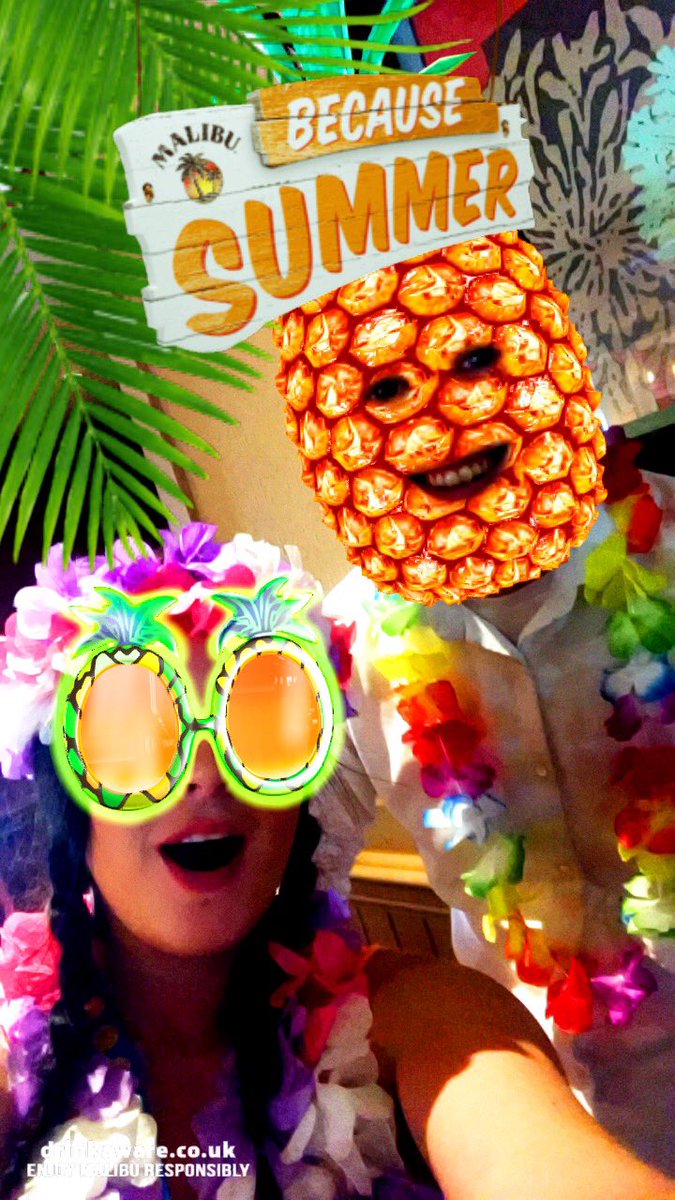 Enjoying our Piña Colada filter 🍹 #PiñaColada #Snapchat #Filter #FancyDress