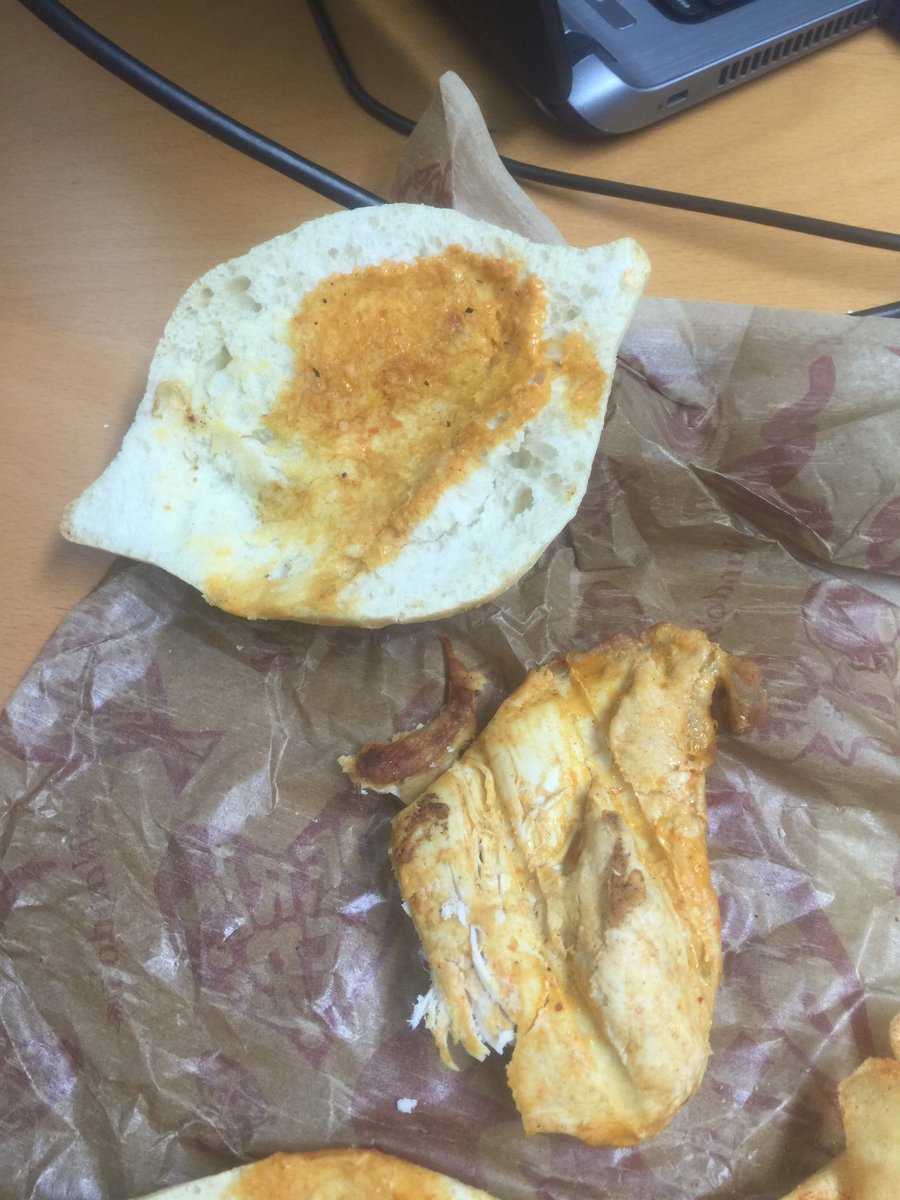 k15shw's tweet photo. @NandosUK Dreadul experience today at Wakefield. Was made to queue even though you tell me not to. Food burnt and dry obviously reheated.PFA https://t.co/K7kmzjxxhS