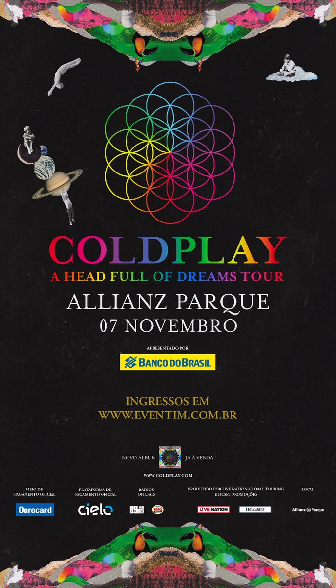 redes sociais - Coldplay fará dois shows no Brasil em novembro; veja datas
