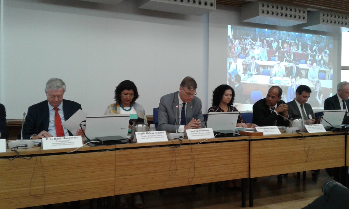 FAOfish's tweet photo. @FAOnews @FAOKnowledge @FAO4Members @FAOstatistics @FAOSIDS @FAOSDGs @UN_FAO_GFCM @EU_MARE @NLatUN @DutchMFA #UNFAO @FAOfish's @ArniMathiesen opening #UNFAO40 #BlueGrowth #Fishinnovation event to packed room https://t.co/uUp4iufPQg
